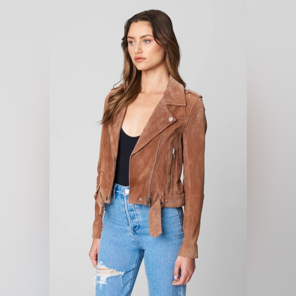 Blank NYC Coffee Bean Moto Leather Jacket